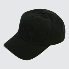 Stüssy Big Stock Mid Depth Cap Black Stüssy Big Stock Mid Depth Cap Black