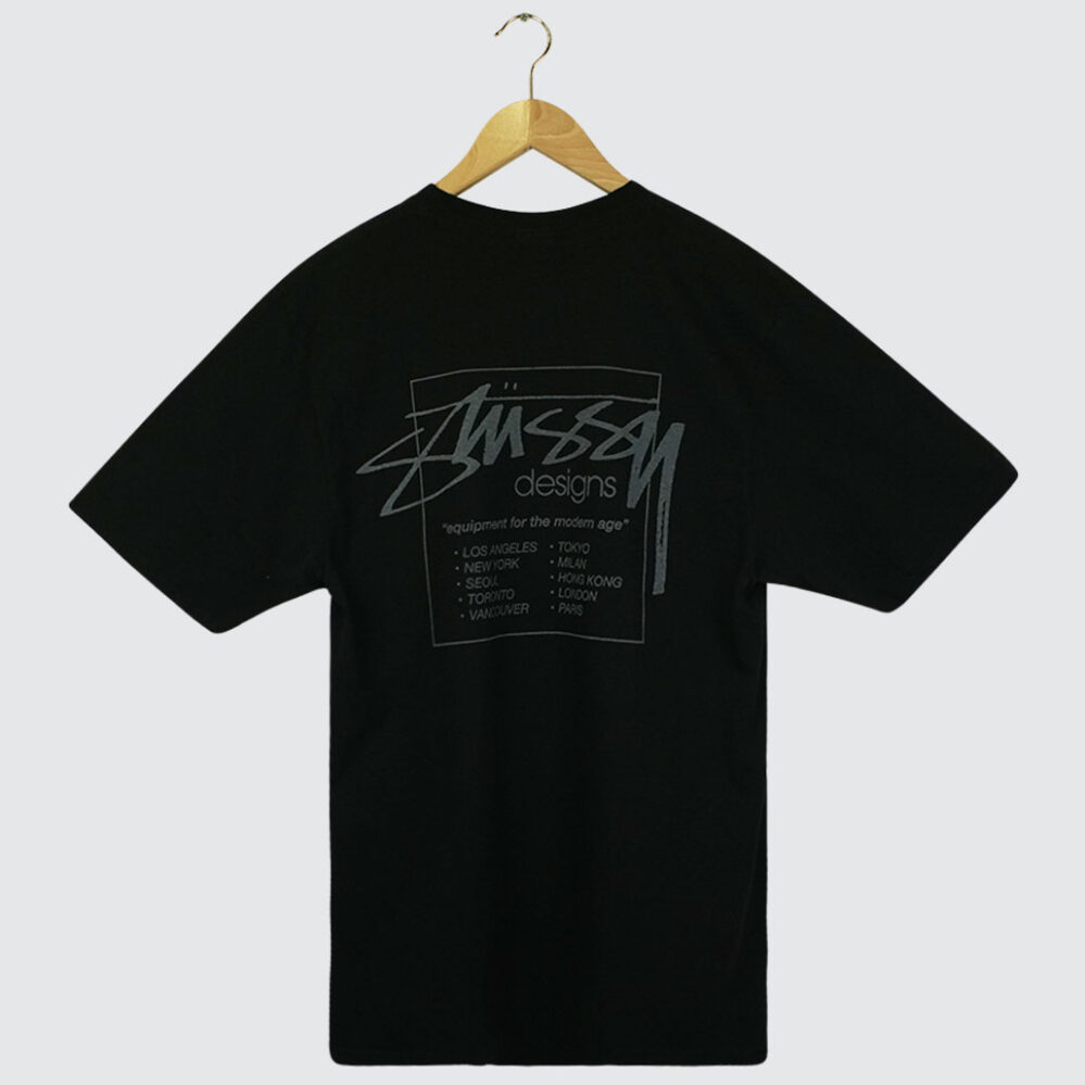 Stüssy Modern Age Pig. Dyed T-Shirt Black Stüssy Modern Age Pig. Dyed T-Shirt Black