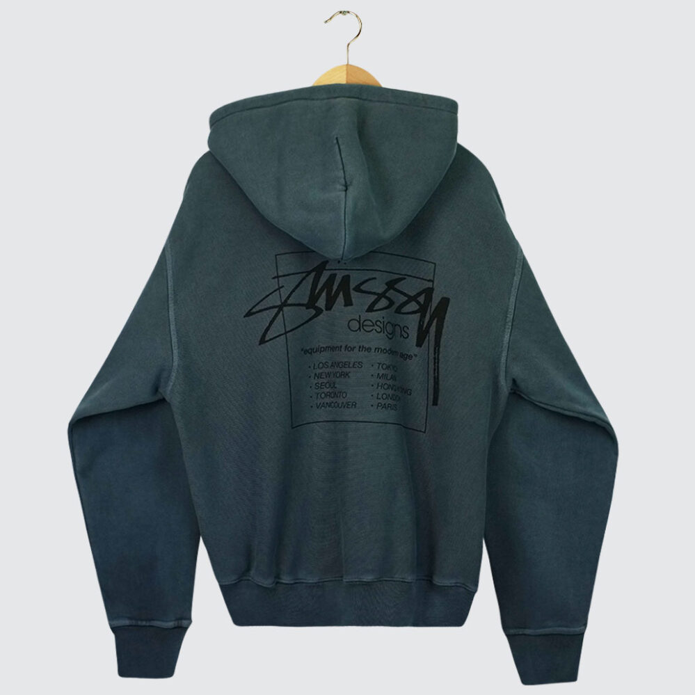 Stüssy Modern Age Pig. Dyed Zip Hoodie Navy Stüssy Modern Age Pig. Dyed Zip Hoodie Navy