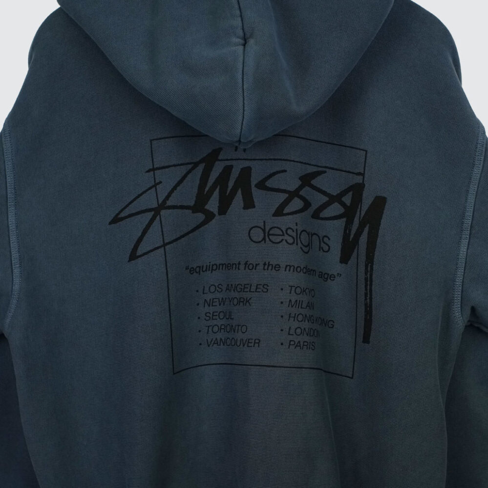 Stüssy Modern Age Pig. Dyed Zip Hoodie Navy Stüssy Modern Age Pig. Dyed Zip Hoodie Navy