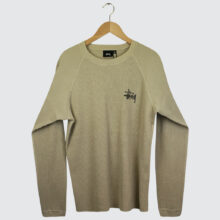 Stüssy Raglan Thermal Basic Stock Longsleeve Bone Stüssy Raglan Thermal Basic Stock Longsleeve Bone