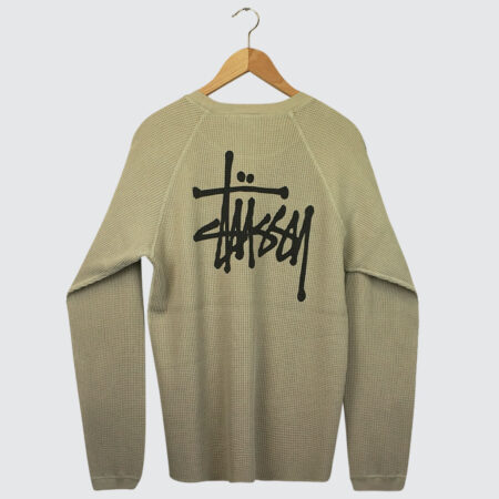 Stüssy Raglan Thermal Basic Stock Longsleeve Bone