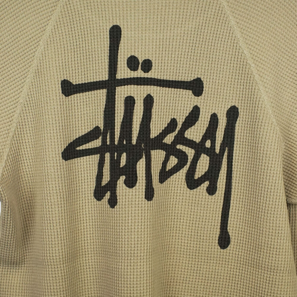 Stüssy Raglan Thermal Basic Stock Longsleeve Bone Stüssy Raglan Thermal Basic Stock Longsleeve Bone