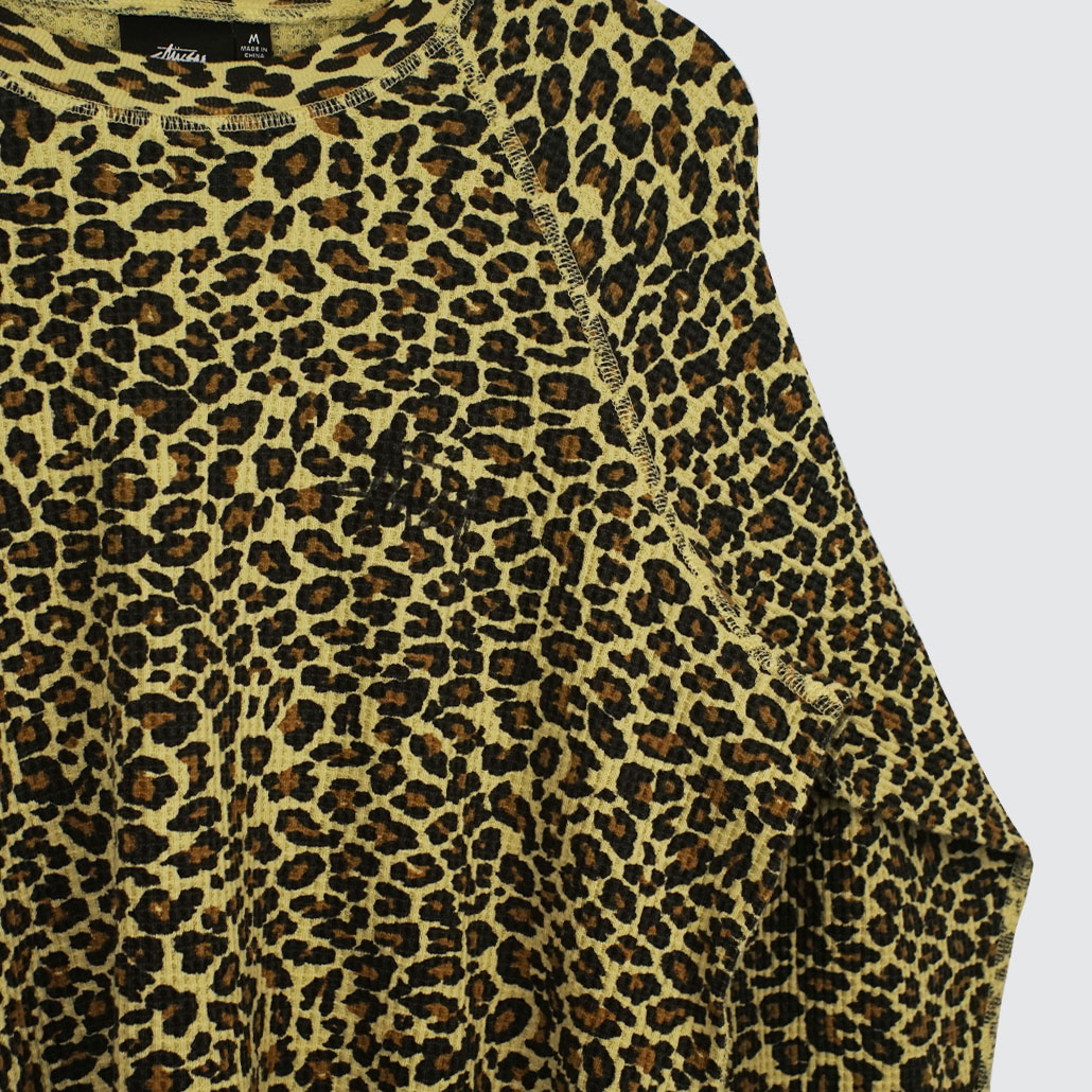 BASIC STÜSSY THERMAL leopard L Stüssy Raglan Thermal Basic Stock Leopard – Très Bien