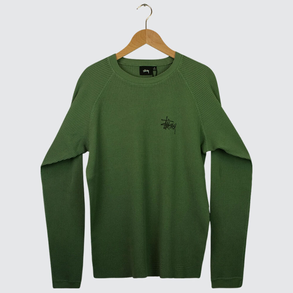 Stüssy Raglan Thermal Basic Stock Longsleeve Sage