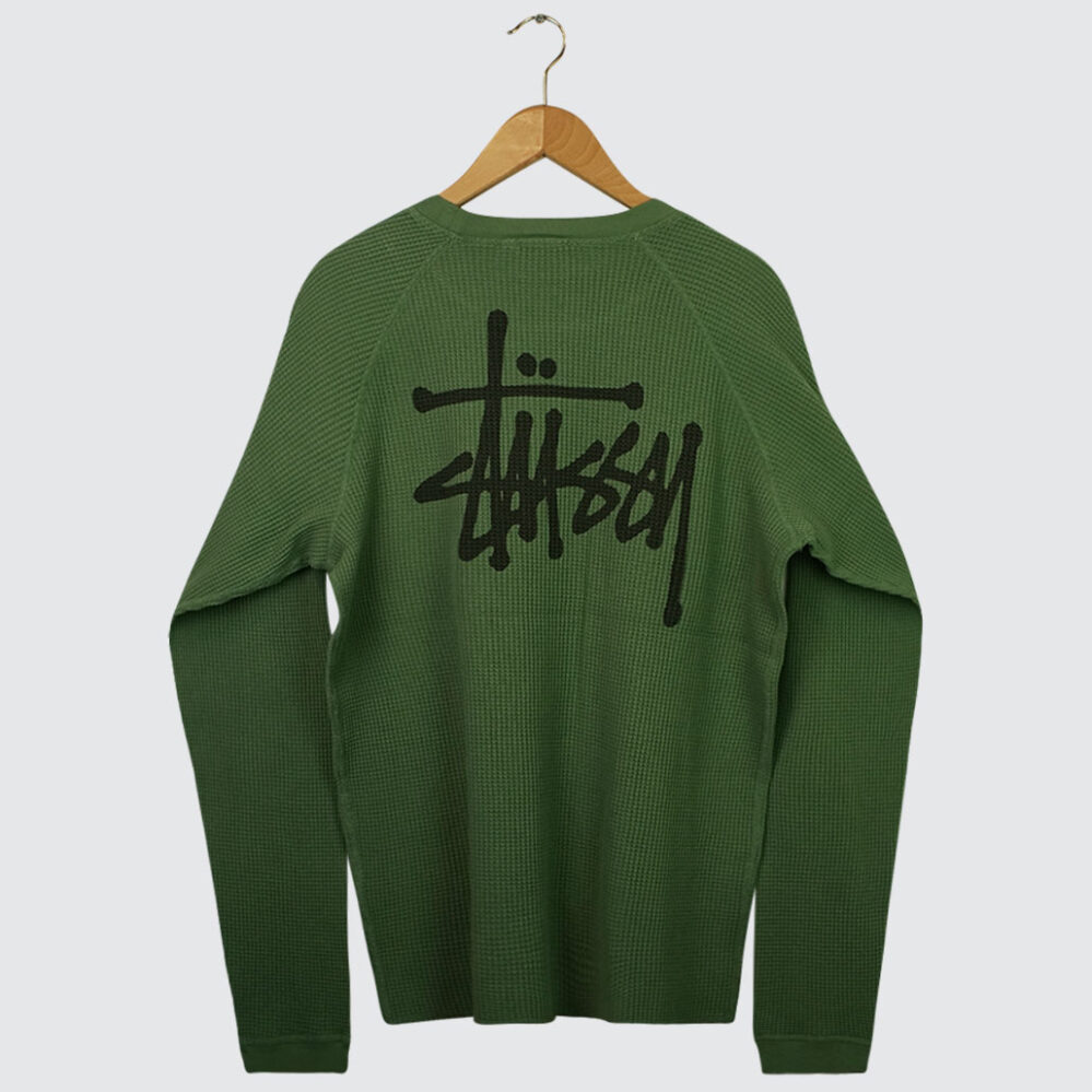 Stüssy Raglan Thermal Basic Stock Longsleeve Sage Stüssy Raglan Thermal Basic Stock Longsleeve Sage