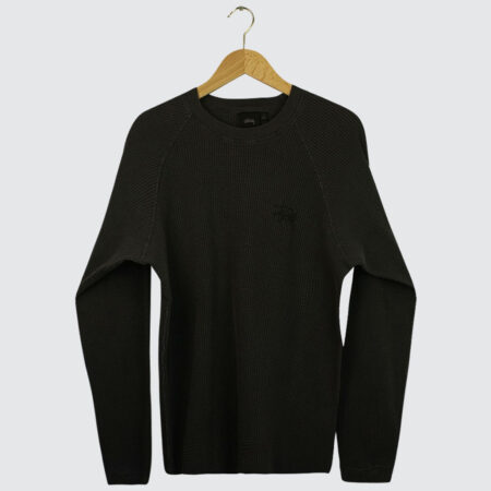 Stüssy Raglan Thermal Basic Stock Longsleeve Washed Black
