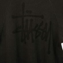Stüssy Raglan Thermal Basic Stock Longsleeve Washed Black Stüssy Raglan Thermal Basic Stock Longsleeve Washed Black