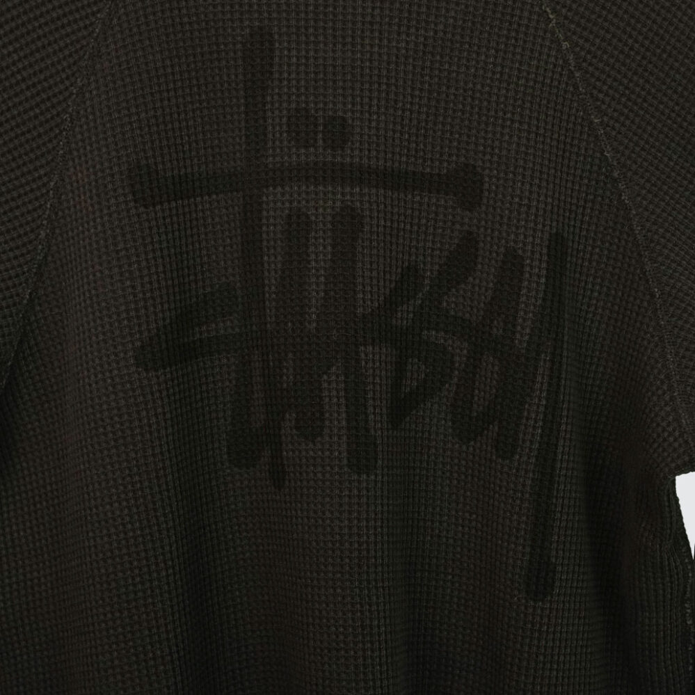 Stüssy Raglan Thermal Basic Stock Longsleeve Washed Black Stüssy Raglan Thermal Basic Stock Longsleeve Washed Black