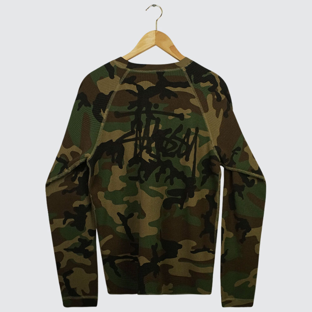 Stüssy Raglan Thermal Basic Stock Longsleeve Woodland Camo Stüssy Raglan Thermal Basic Stock Longsleeve Woodland Camo