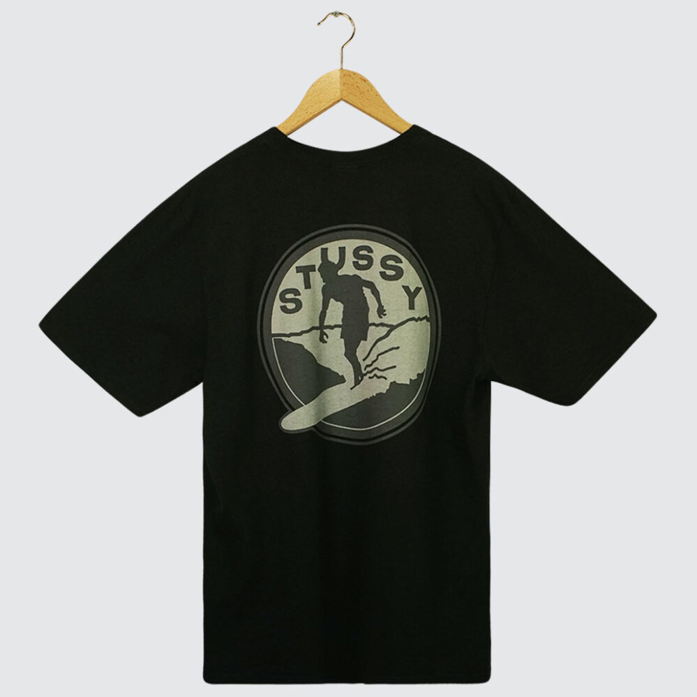 Stüssy Surf Club Pig. Dyed T-Shirt Black