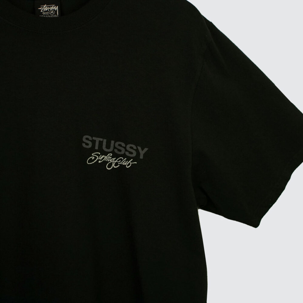 Stüssy Surf Club Pig. Dyed T-Shirt Black