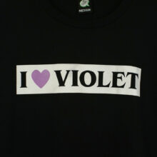 Violet I Heart Violet T-Shirt Black