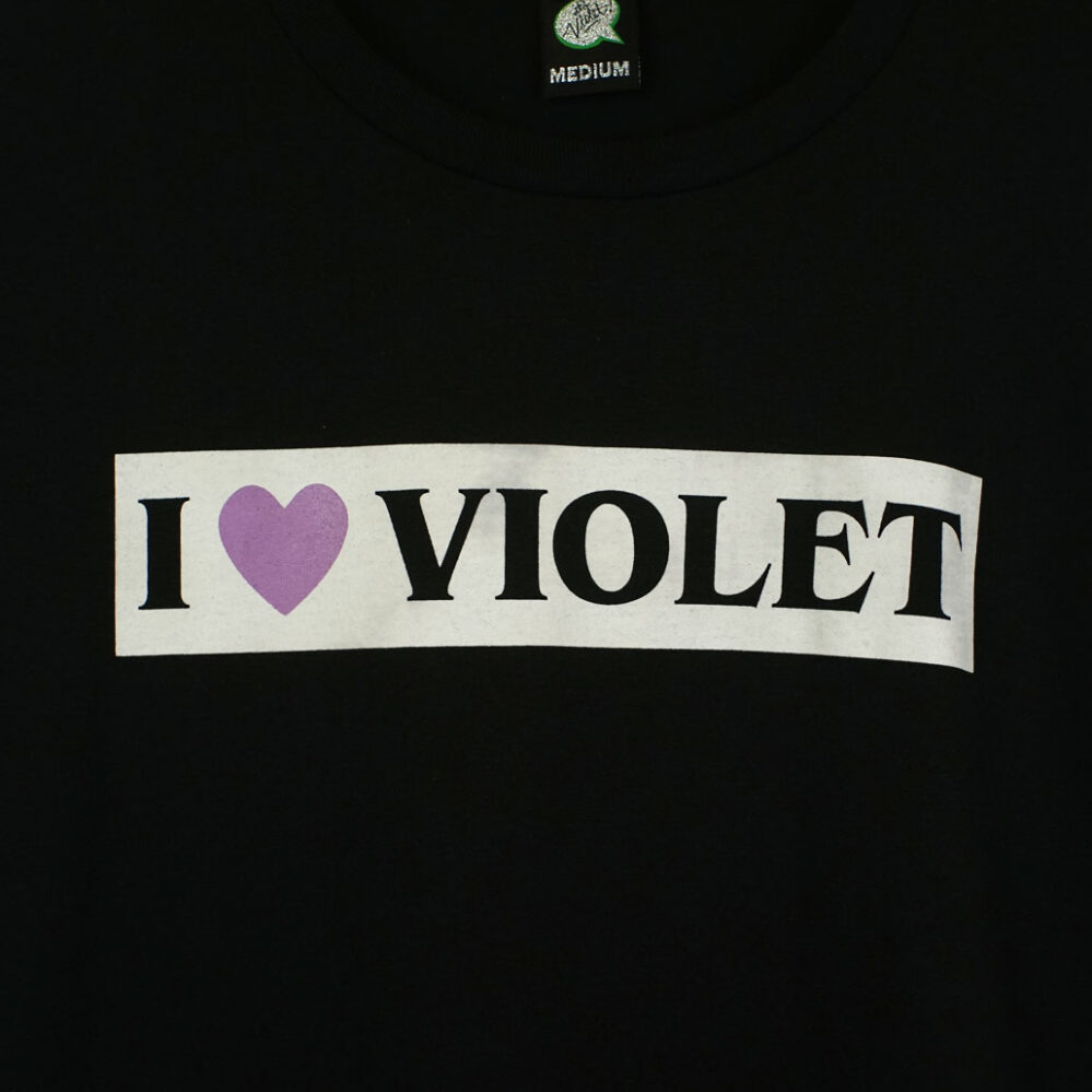 Violet I Heart Violet T-Shirt Black