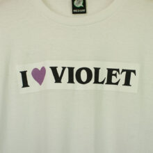 Violet I Heart Violet T-Shirt White Violet I Heart Violet T-Shirt White