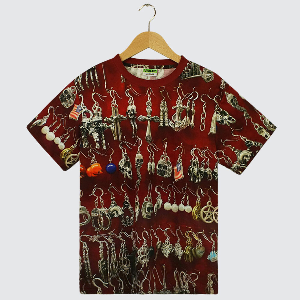 Violet St. Mark’s Earrings T-Shirt Red