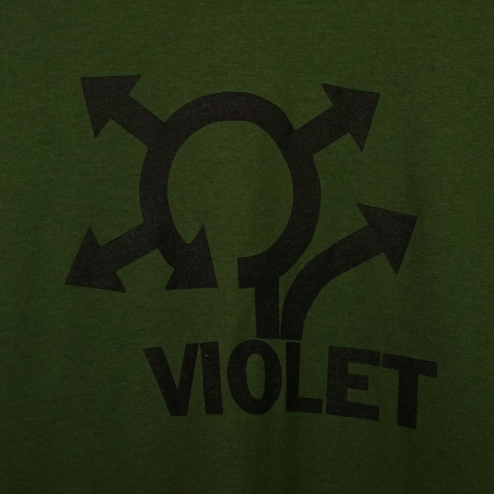 Violet Where Do You Think Your Going? T-Shirt Army Green Violet Where Do You Think Your Going? T-Shirt Army Green