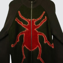 Butter Goods Beetle Zip-Thru Knit Sweater Olive