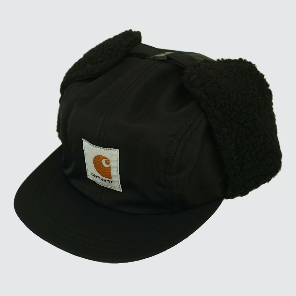 Carhartt WIP Oltera Ear Guard Cap Black Carhartt WIP Oltera Ear Guard Cap Black