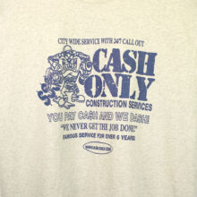 Cash Only Dash T-Shirt Ash