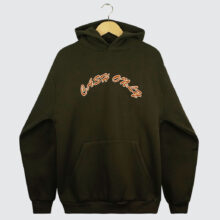 Cash Only Felt Applique Logo Hoodie Brown