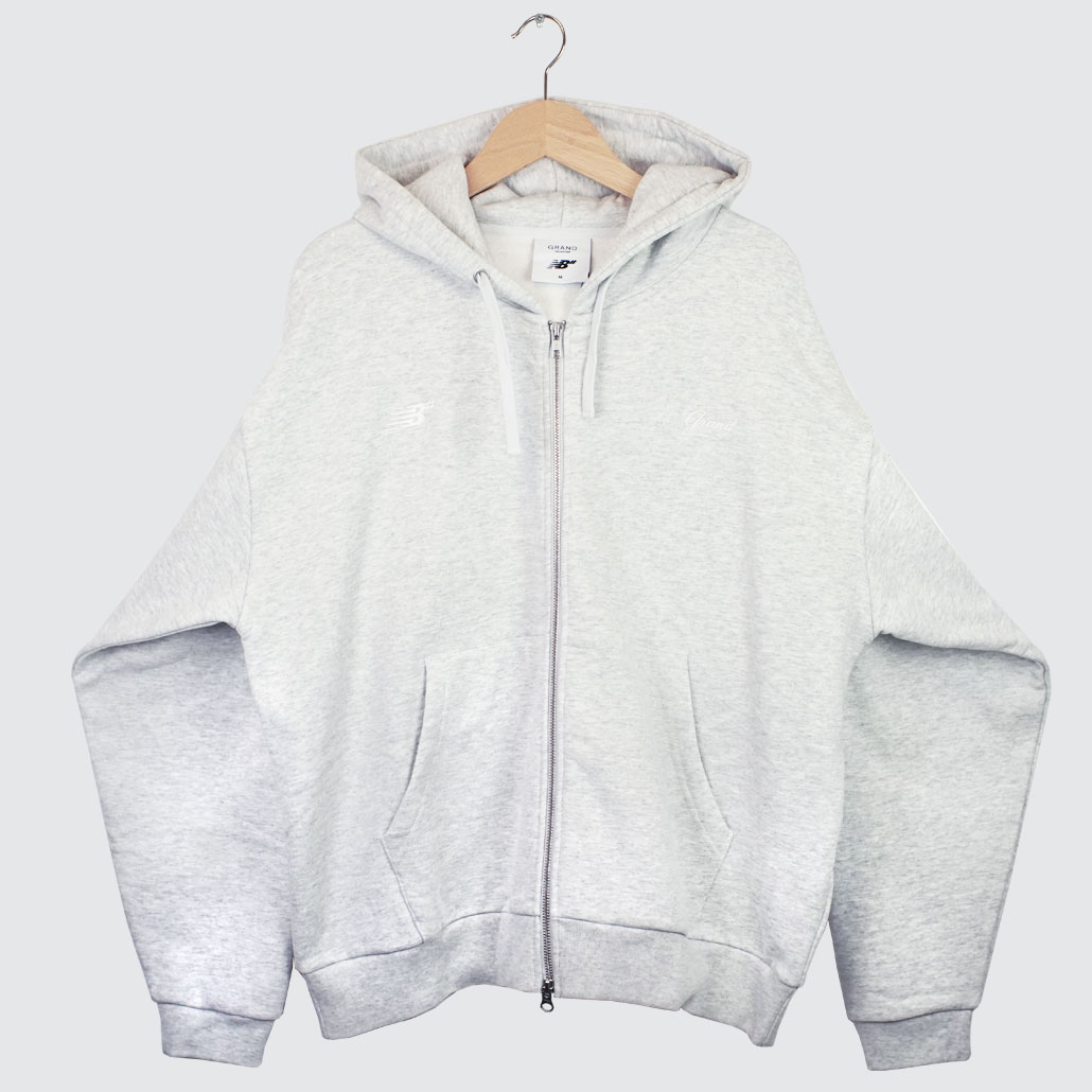 Grand Collection x New Balance Numeric Heavyweight Full Zip Hoodie Grey Grand Collection x New Balance Numeric Heavyweight Full Zip Hoodie Grey
