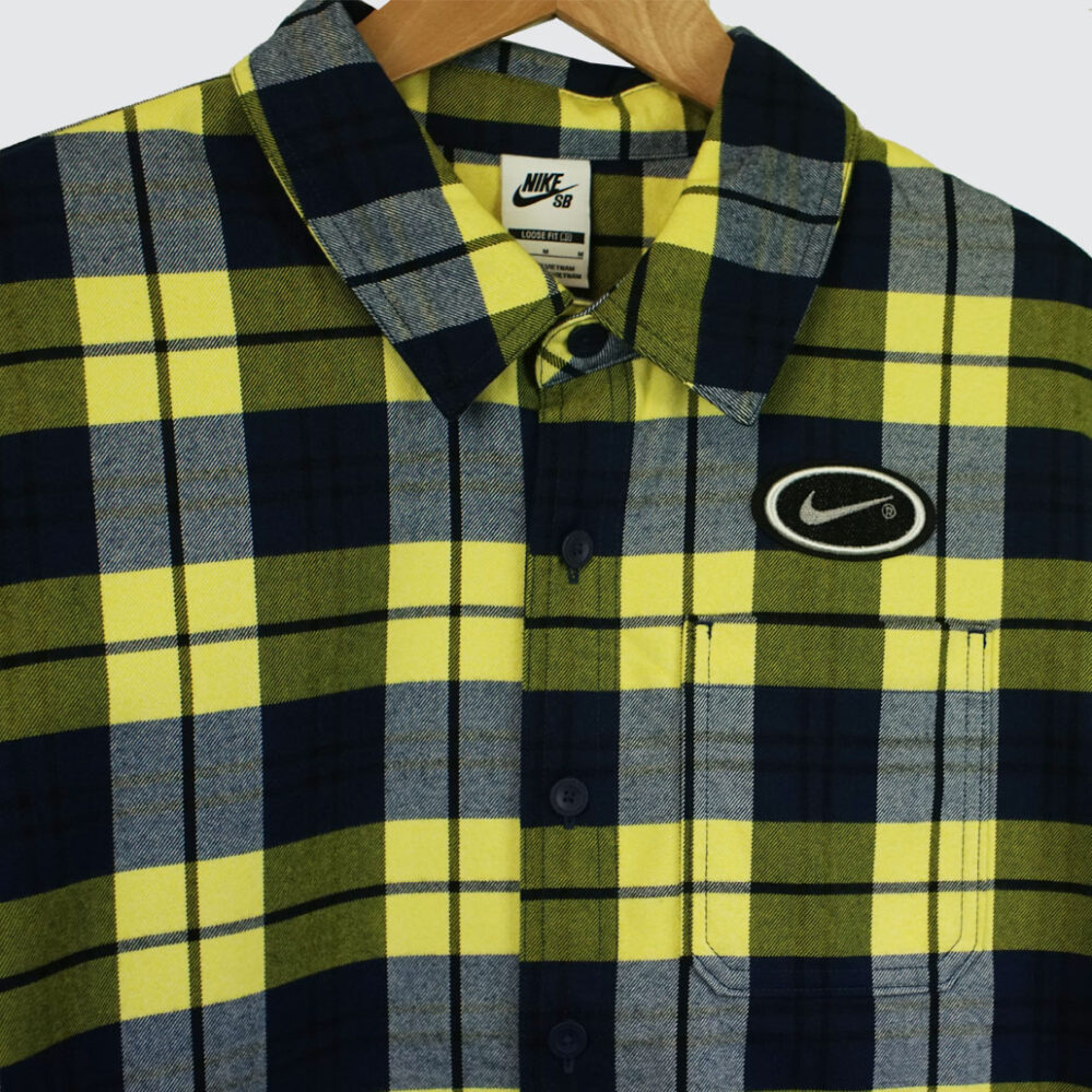 Nike SB Koston Flannel Longsleeve Shirt Midnight Navy/Speed Yellow Nike SB Koston Flannel Longsleeve Shirt Midnight Navy/Speed Yellow