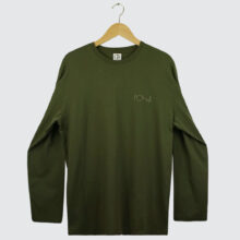 Polar Skate Co. Steve Stroke Logo L/S Army Green