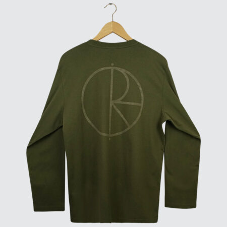 Polar Skate Co. Steve Stroke Logo L/S Army Green Polar Skate Co. Steve Stroke Logo L/S Army Green