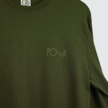 Polar Skate Co. Steve Stroke Logo L/S Army Green