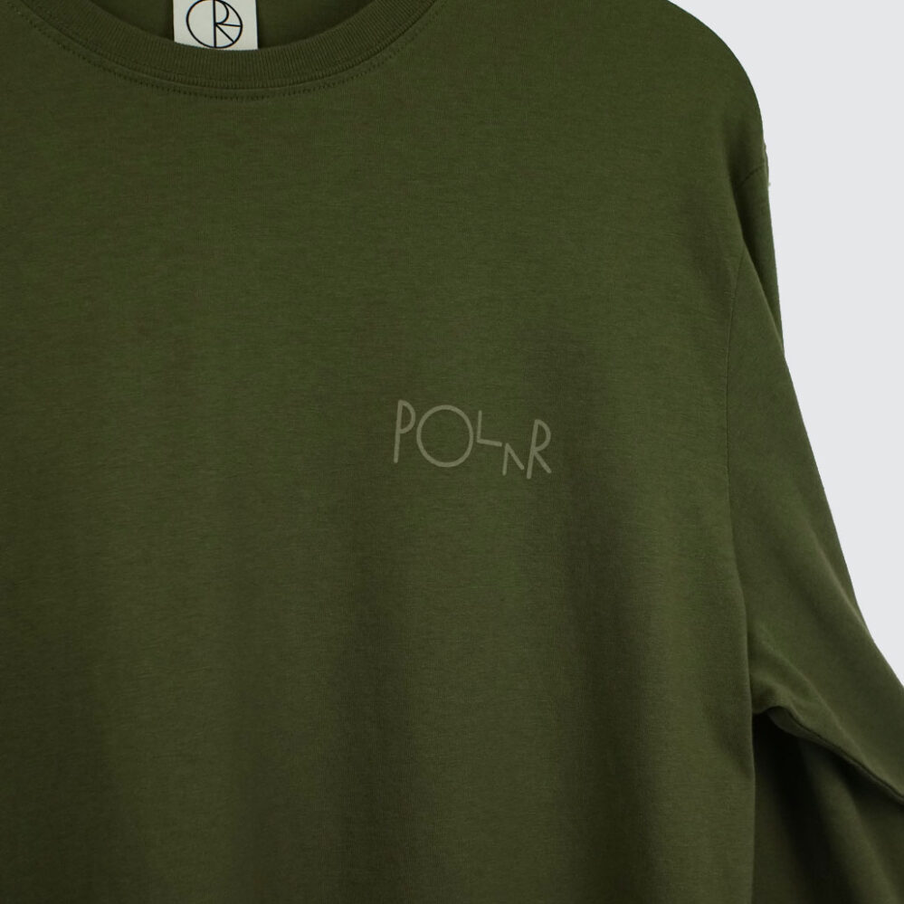 Polar Skate Co. Steve Stroke Logo L/S Army Green