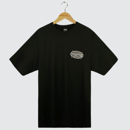 Stüssy Champion Oval Pig. Dyed T-Shirt Faded Black