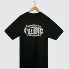 Stüssy Champion Oval Pig. Dyed T-Shirt Faded Black