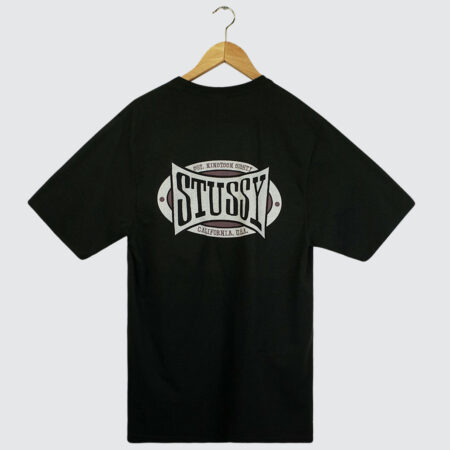 Stüssy Champion Oval Pig. Dyed T-Shirt Faded Black