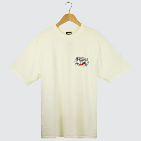 Stüssy Champion Oval Pig. Dyed T-Shirt Natural