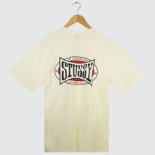Stüssy Champion Oval Pig. Dyed T-Shirt Natural