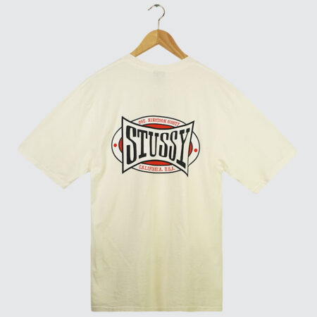 Stüssy Champion Oval Pig. Dyed T-Shirt Natural