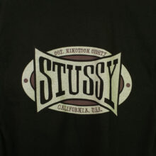 Stüssy Champion Oval Pig. Dyed T-Shirt Faded Black