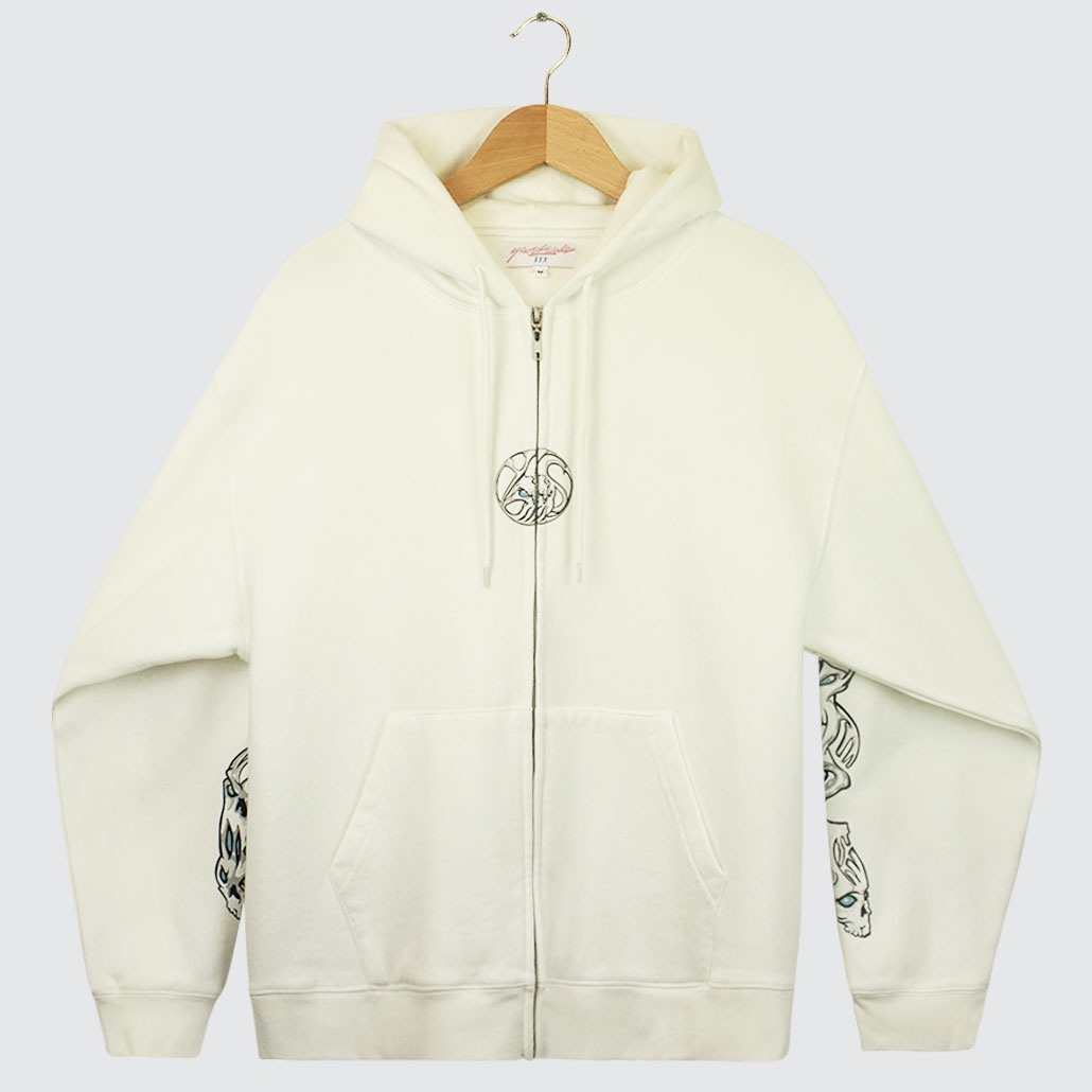 Yardsale Bullseye Zip Hoodie White Yardsale Bullseye Zip Hoodie White