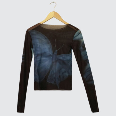 Yardsale Butterfly Mesh Longsleeve Black