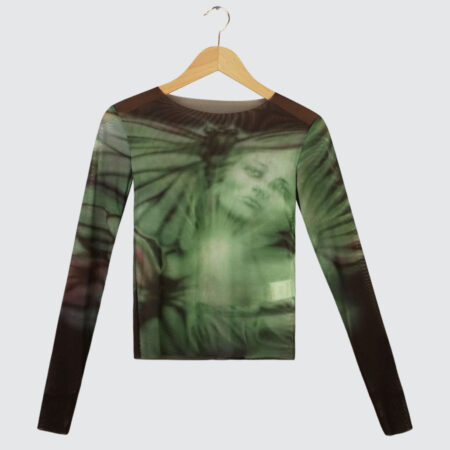 Yardsale Butterfly Mesh Longsleeve Green