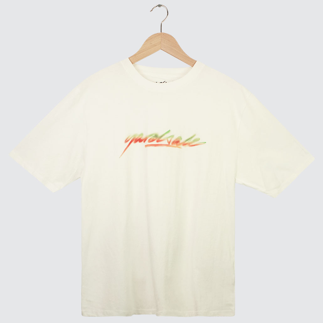 Yardsale Script Spray T-Shirt White Yardsale Script Spray T-Shirt White