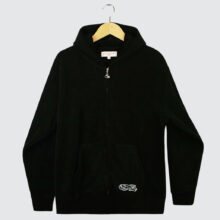 Yardsale Sprayed Waffle Zip Hoodie Black
