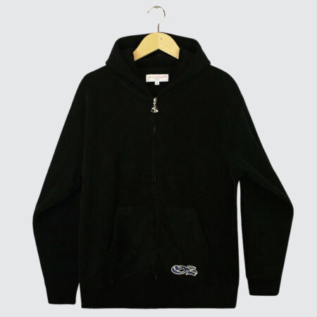 Yardsale Sprayed Waffle Zip Hoodie Black