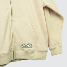 Yardsale Sprayed Waffle Zip Hoodie Off-White