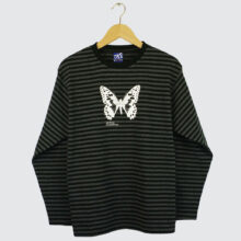 Bye Jeremy Butterfly Stripes Longsleeve Black Bye Jeremy Butterfly Stripes Longsleeve Black