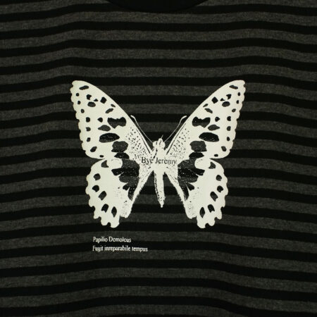 Bye Jeremy Butterfly Stripes Longsleeve Black