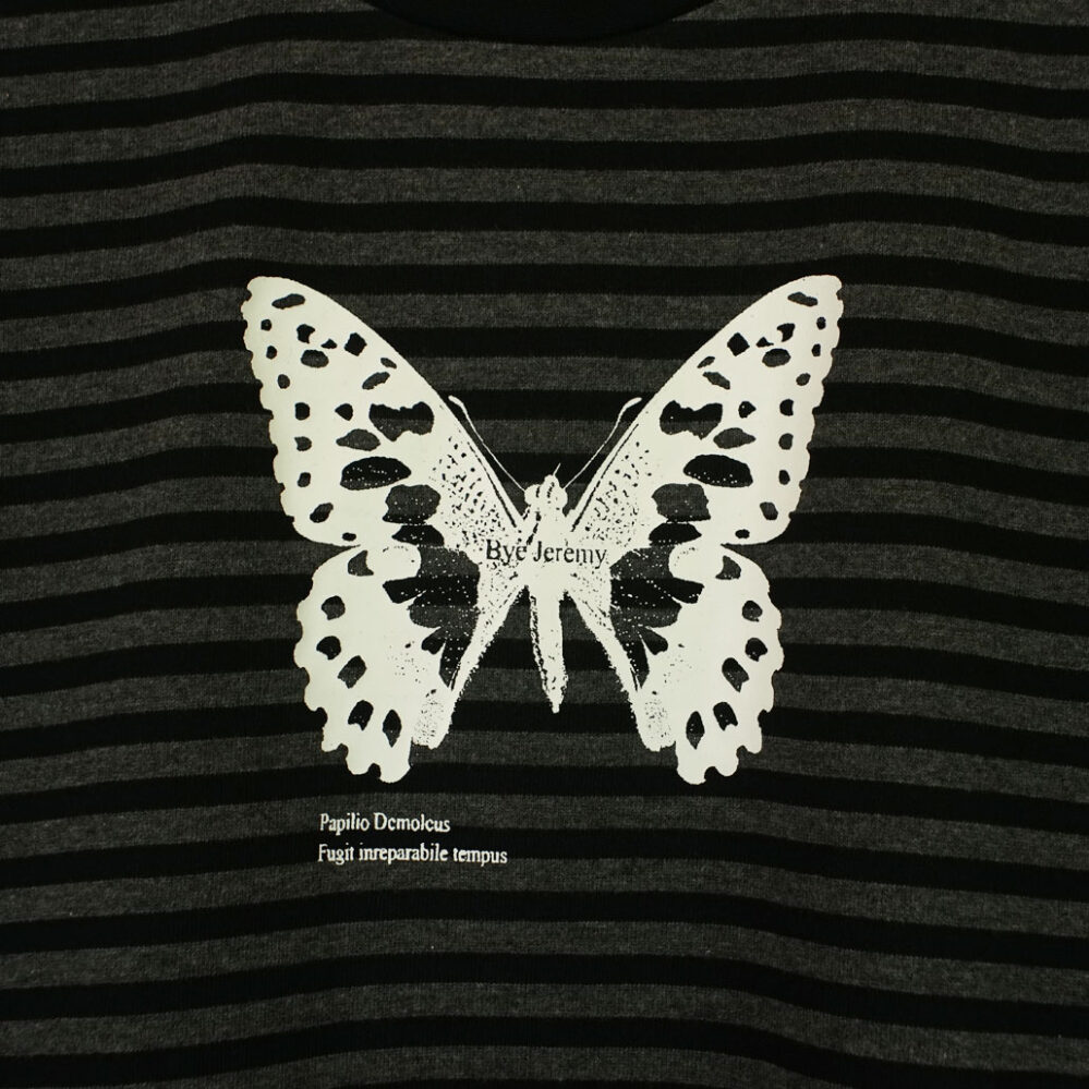 Bye Jeremy Butterfly Stripes Longsleeve Black Bye Jeremy Butterfly Stripes Longsleeve Black