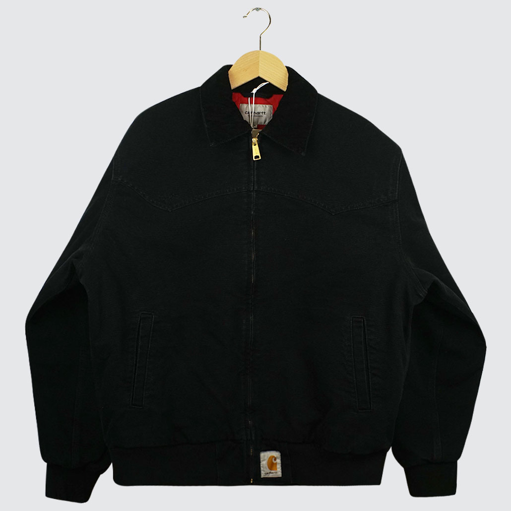 Carhartt WIP OG Santa Fe Jacket Black Grind Wash Carhartt WIP OG Santa Fe Jacket Black Grind Wash