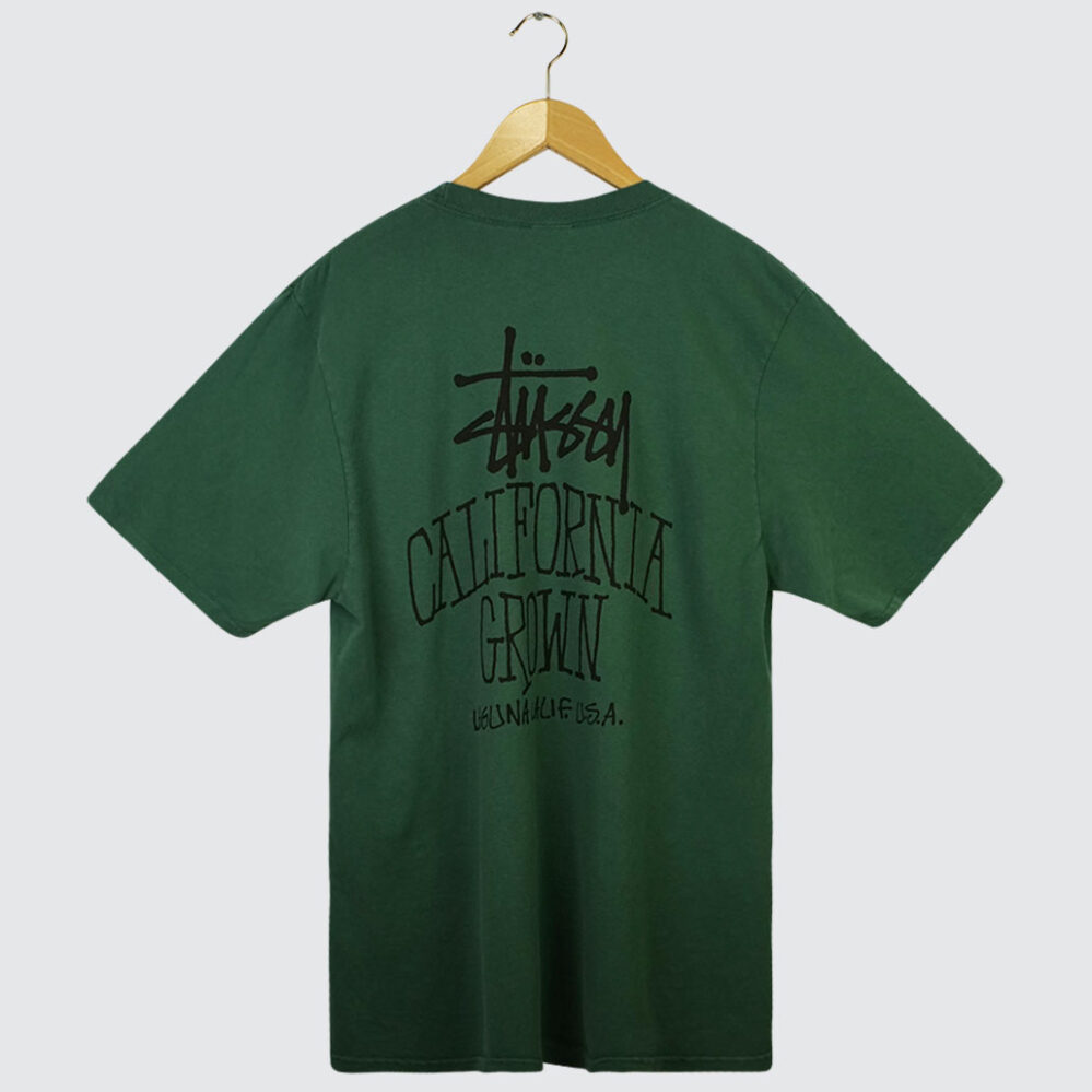 Stüssy Cali Grown Pig. Dyed T-Shirt Pine